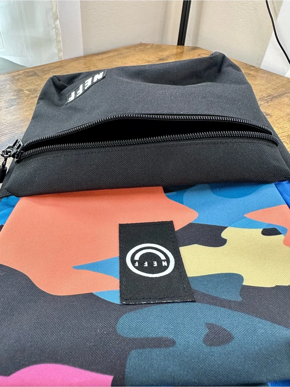 Neff Covershot Sling Bag, Black Neon Camo Backpack Unisex Daypack NWT